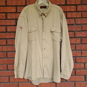 DRIFIRE Tecgen Work Shirt Mens 2XL FR AR CAT 2 2112 Khaki Tan XXL Button Down